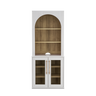 Acrylic Cabinet + Hutch Shelf, White Oak
