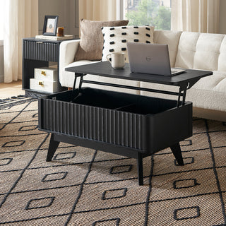 Brooklyn Lift Top Coffee Table, Black Oak