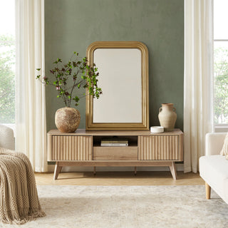 Brooklyn 57" TV Stand & Lift-top Coffee Table, Golden Oak Set