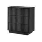 Brooklyn 3-Drawer Dresser, Black Oak