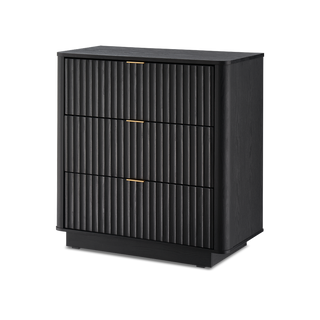 Brooklyn 3-Drawer Dresser, Black Oak