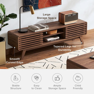 Ensley 59" TV Stand, Walnut
