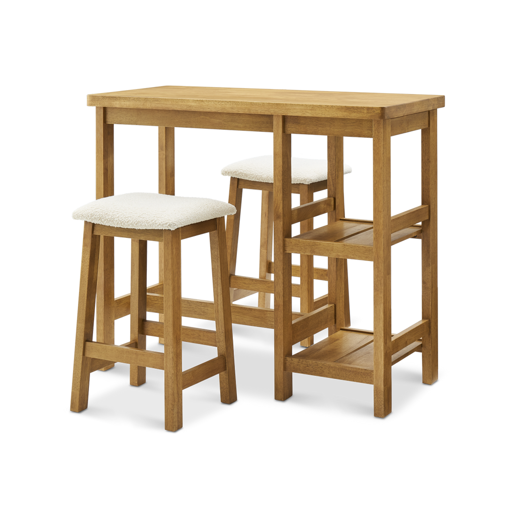 Kelly Solid Wood Counter Table Set – Mopio