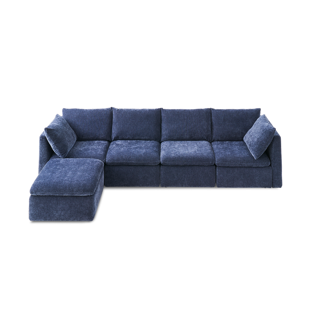 Macy Washable 5-Seat L-Shaped Sofa · Storage · Modular | Mopio