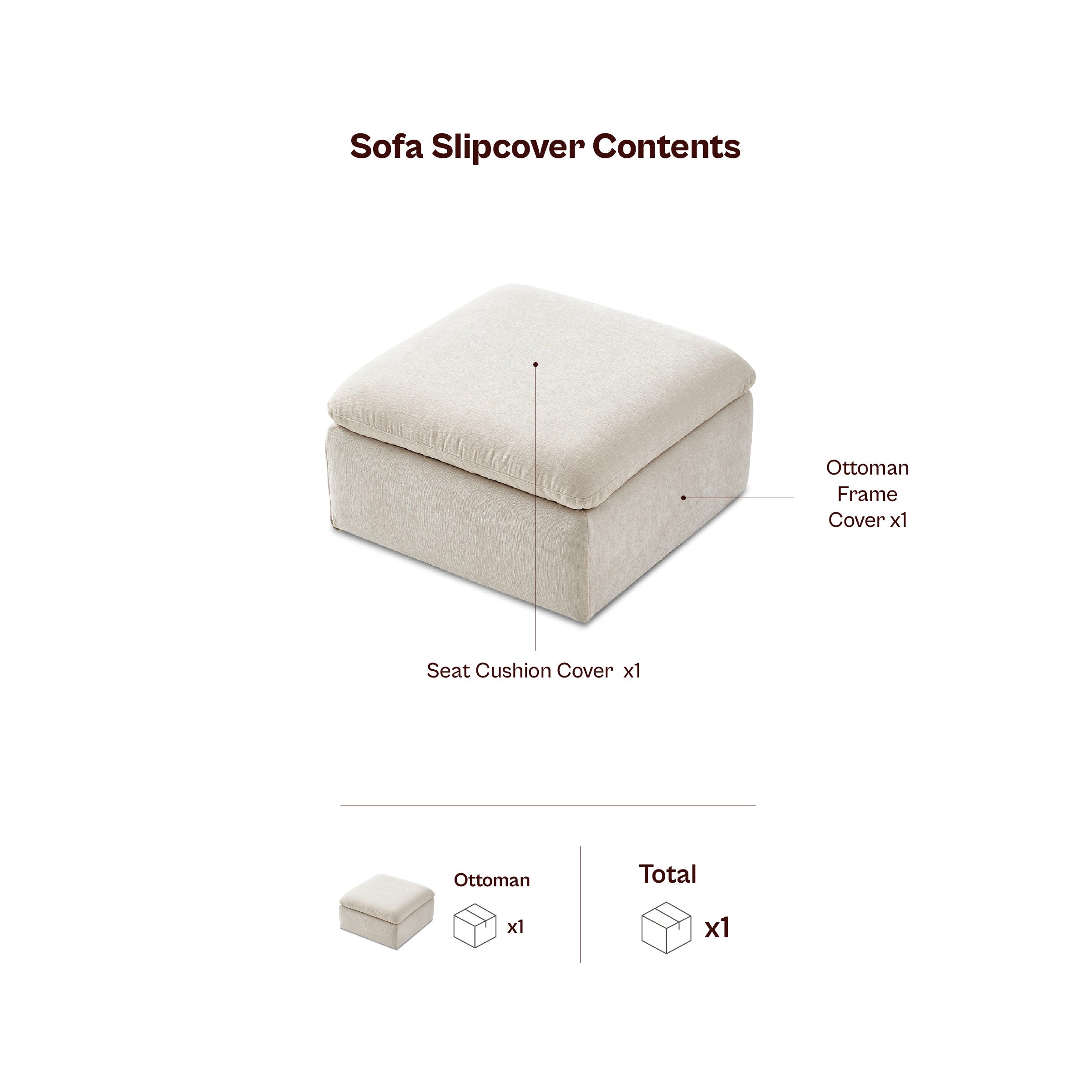Storage Ottoman Slipcover