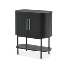Quin Tambour Cabinet, Black