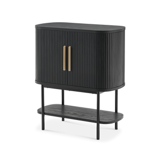 Quin Tambour Cabinet, Black