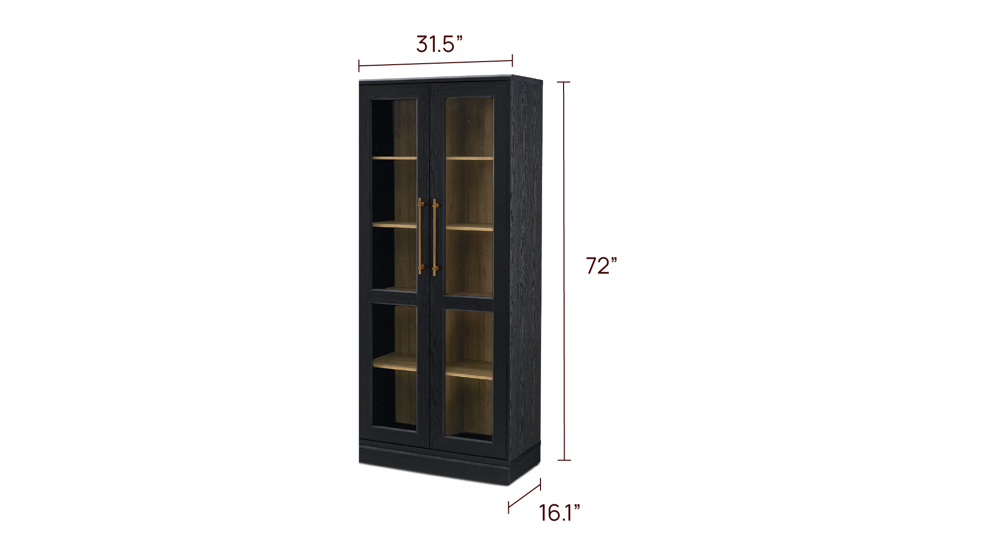 Blake Tall Acrylic Display Cabinet Angular