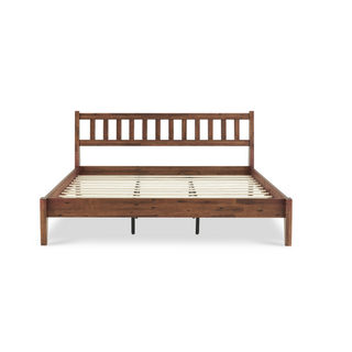 Ted Bed (King), Solid Acacia Wood Platform Bed with Headboard