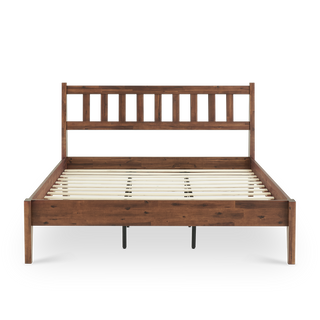 Ted Bed (Queen), Solid Acacia Wood Platform Bed with Headboard