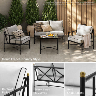 Odelia Outdoor 4-Piece Patio Set