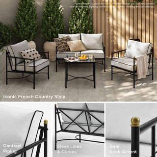 [Pre-order] Odelia Outdoor 4-Piece Patio Set