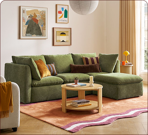 Washable, Stashable Modular Sofa