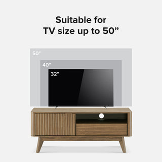 Brooklyn 47" TV Stand, Natural Walnut