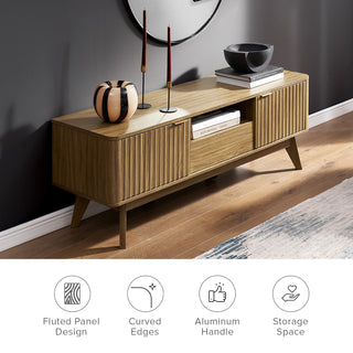 Brooklyn 57" TV Stand, Natural Walnut