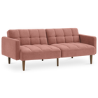 Aaron Futon Sofa Bed, Old Rosa Velvet