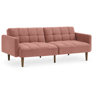 Aaron Futon Sofa Bed, Old Rosa Velvet