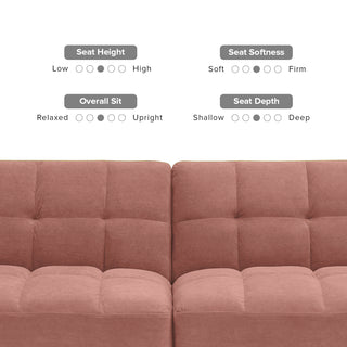 Aaron Futon Sofa Bed, Old Rosa Velvet