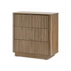 Brooklyn 3-Drawer Dresser, Natural Walnut