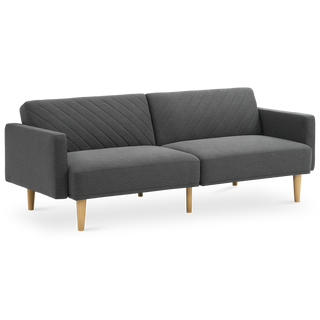 Chloe Futon Sofa Bed, Dark Gray Fabric