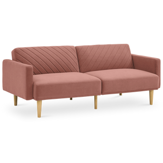 Chloe Futon Sofa Bed, Old Rosa Velvet