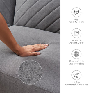 Chloe Futon Sofa Bed, Dark Gray Fabric