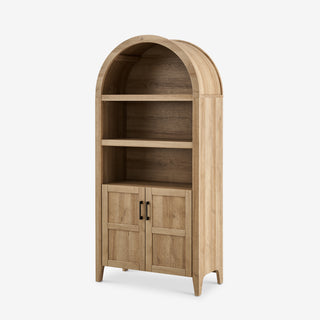 [Pre-order] Lauren Arched Cabinet, Light Oak