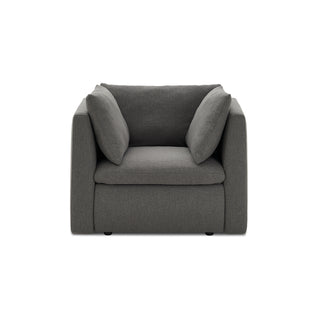 Macy Armchair with Storage, Stone Gray
