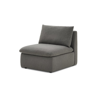 Macy Armless Storage Seat, Stone Gray