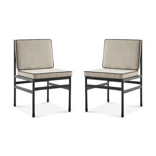 Odelia Bistro Outdoor Dining Chairs (Beige Olefin)