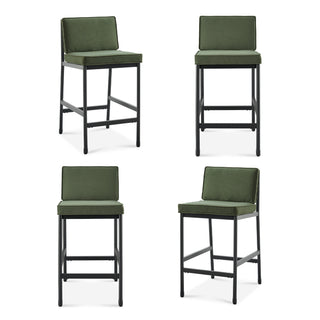 Odelia Counter Stools (Olive Green Velvet)