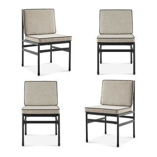 Odelia Bistro Outdoor Dining Chairs (Beige Olefin)