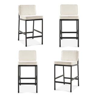 Odelia Counter Stools (Pearl White Bouclé)