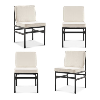 Odelia Dining Chairs (Pearl White Bouclé)