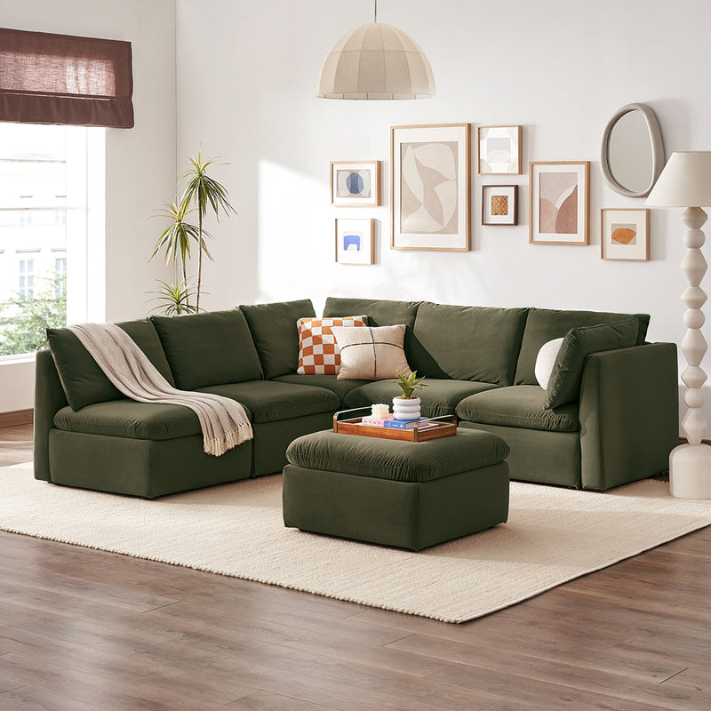 Macy 6-Seat L-Shaped Modular Sofa