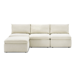 Macy 4 Seats Armless Sofa, Oat