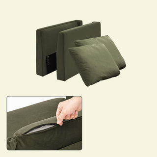Macy Washable Slipcover for Armrest Set, Olive Green Velvet