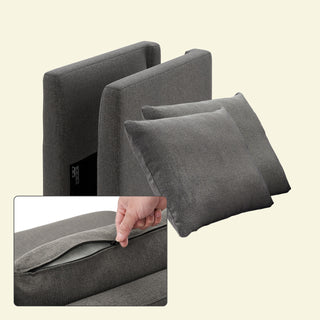 Macy Washable Slipcover for Armrest Set, Stone Gray