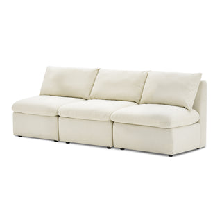 Macy 3 Seater Armless Sofa, Oat