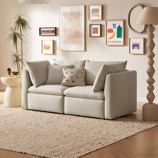 Macy Loveseat with Storage, Oat [2nd Gen]