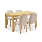 Logan Solid Wood 4-Seater Dining Set