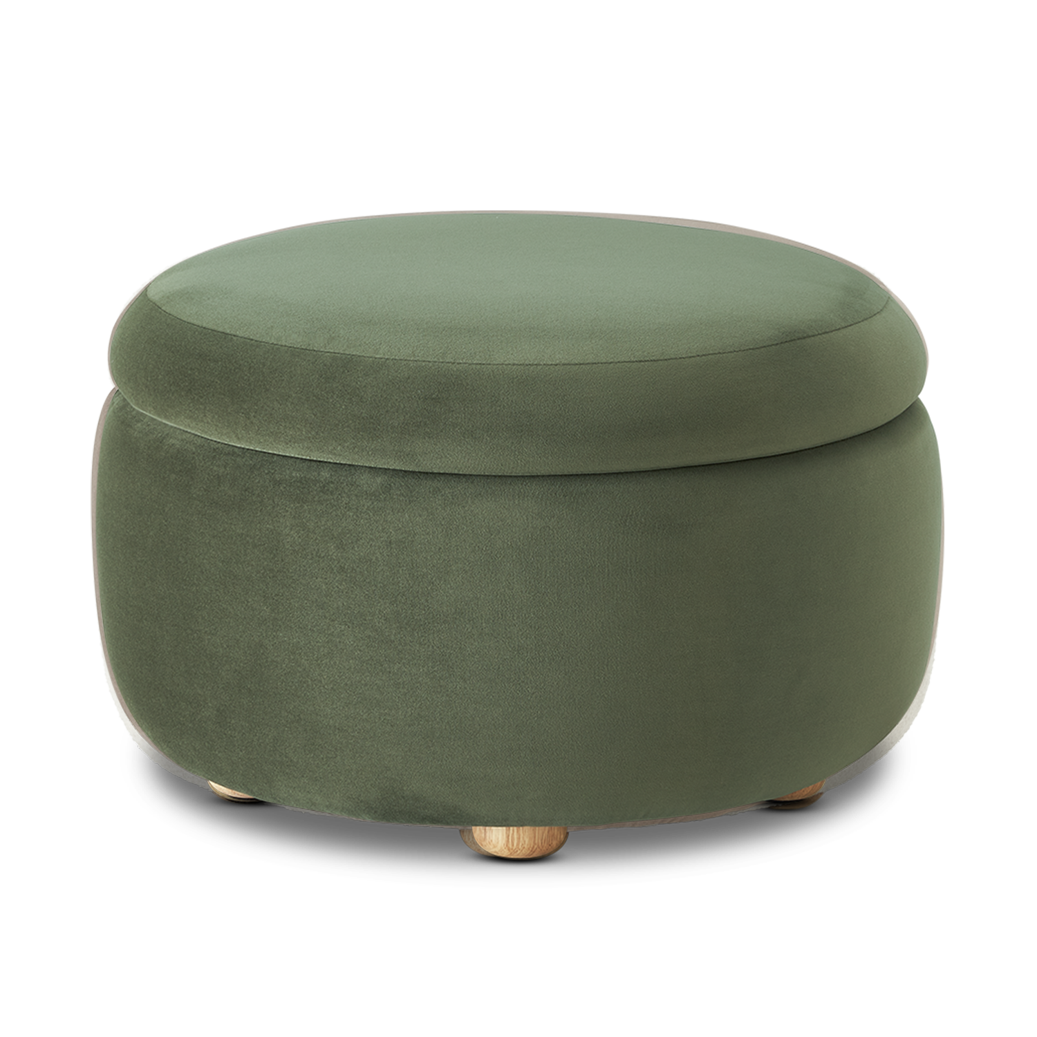 Luna Storage Ottoman, Olive Green Velvet – Mopio