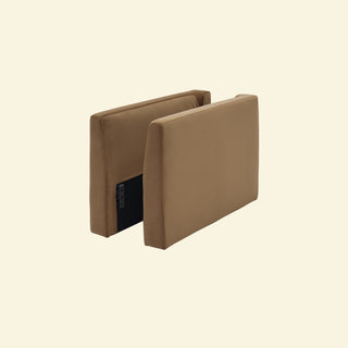 Macy Armrest Set with Fully Removable Covers, Hazelnut Brown Velvet [2nd Gen]