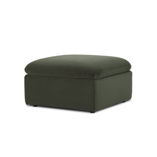 Macy Ottoman with Storage, Olive Green Velvet