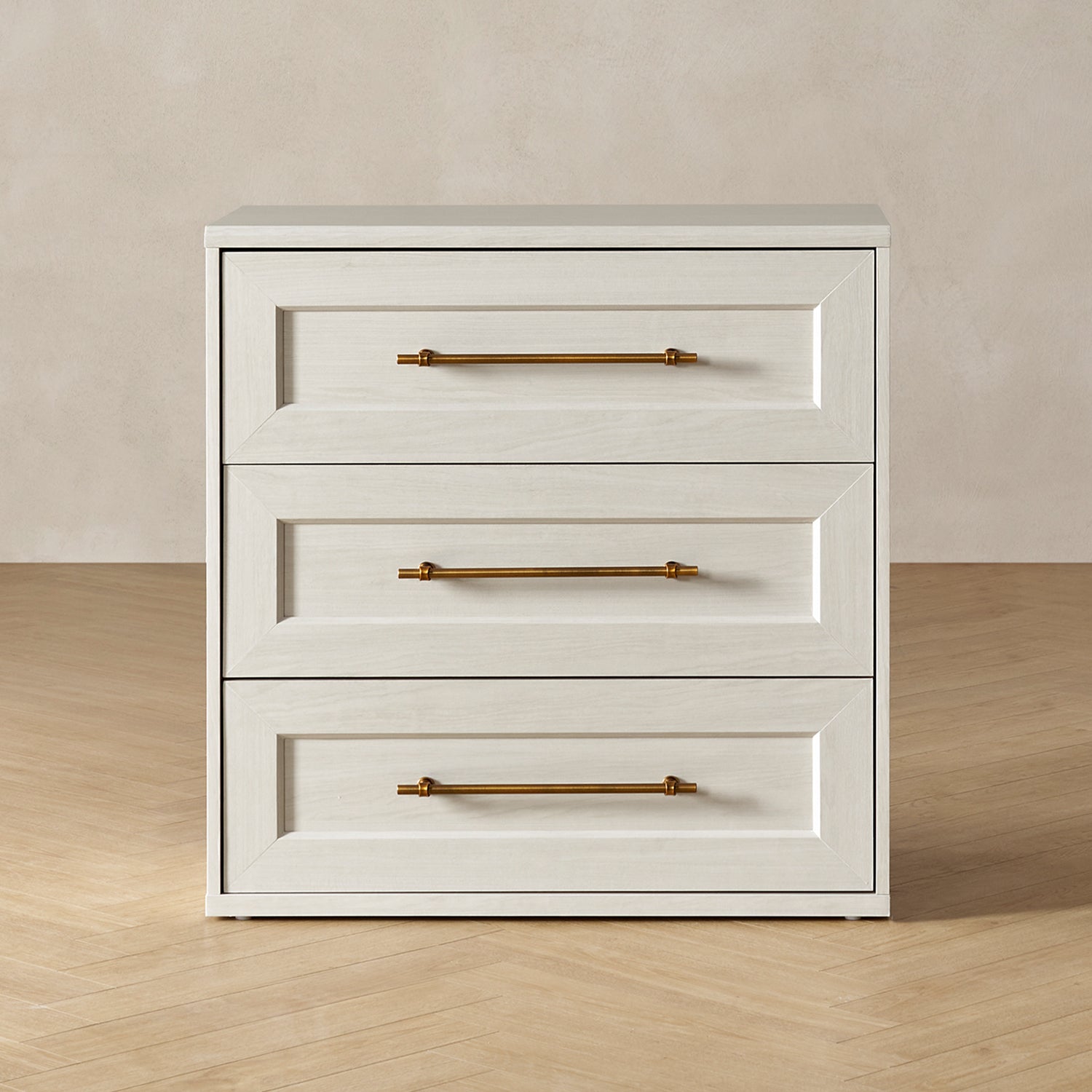 Blake 3 Drawer Dresser, White Oak Single Blake 3 Drawer Dresser, White Oak Single