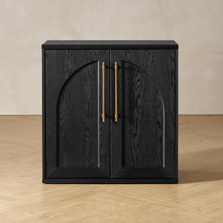 Blake Modular Storage Cabinet Arched, Black Oak