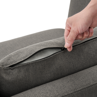 Macy Washable Slipcover for 8 Seats Modular Sectional Sofa with Storage, Stone Gray