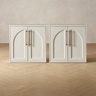 Blake Modular Storage Cabinet Arched, White Oak