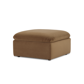 Macy Ottoman with Storage, Hazelnut Brown Velvet