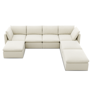 Macy 7 Seats Modular Sectional Sofa with Fully Removable Covers, Large Storage (Oat) [2nd gen]